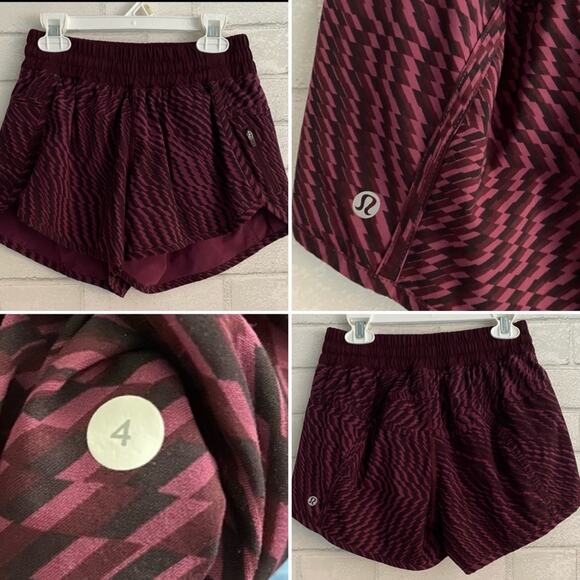 Lululemon Tracker Short III 4-way Stretch Bordeaux Drama  sz 4 EUC - Picture 1 of 10
